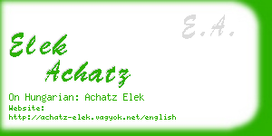 elek achatz business card